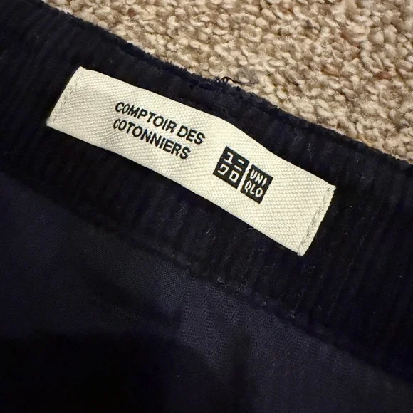 Uniqlo navy corduroy Wide Leg Pants - Picture 2 of 5